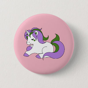 Genderqueer Einhorn Button