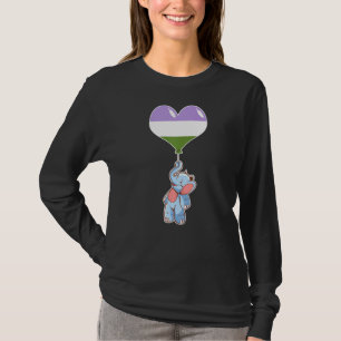 Genderqueer Elephant Nonbinär Gender T-Shirt