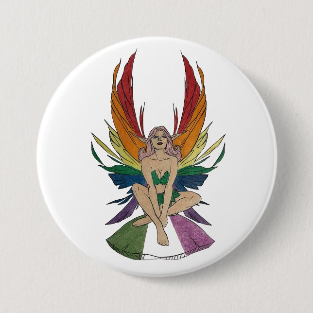 Genderqueer Fee Button (Vorderseite)