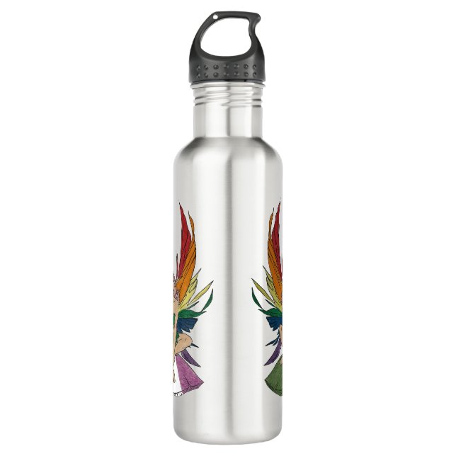 Genderqueer Fee Edelstahlflasche (Vorderseite)