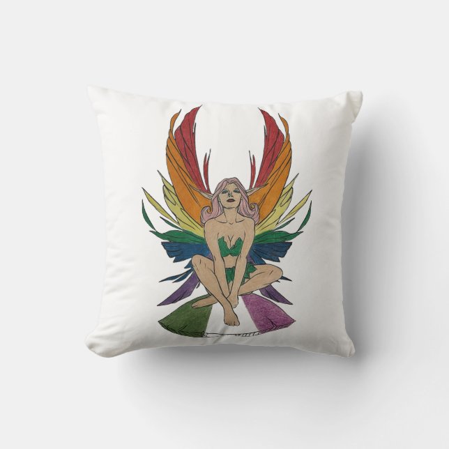 Genderqueer Fee Kissen (Vorderseite)
