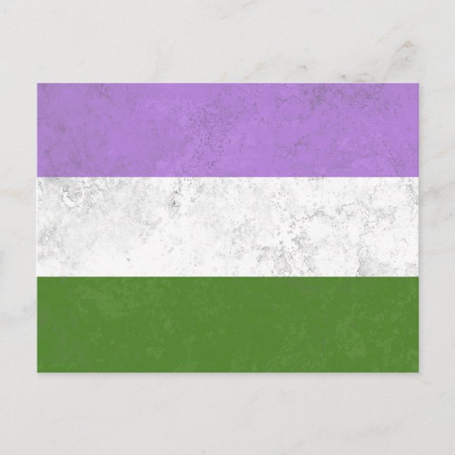 Genderqueer Feiertagspostkarte (Vorderseite)