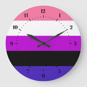Genderqueer Fierté drapeau Grand Horloge