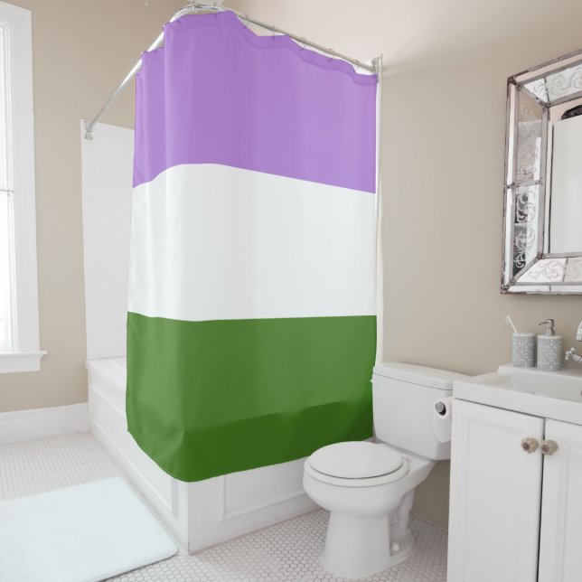 Genderqueer Flag Duschvorhang (Beispiel)