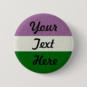 Genderqueer Flagge Button
