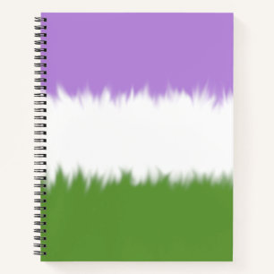 Genderqueer-Flaggen-Notizbuch Notizbuch