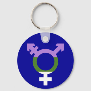 Genderqueer Flaggen-Transport-Symbol Schlüsselanhänger