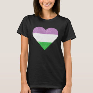 Genderqueer Heart Minimalism T-Shirt