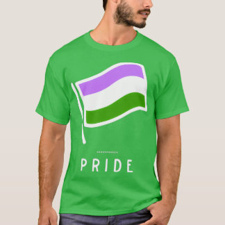 Genderqueer LGBT Rainbow Flag Preis Parade Gi 2019 T-Shirt
