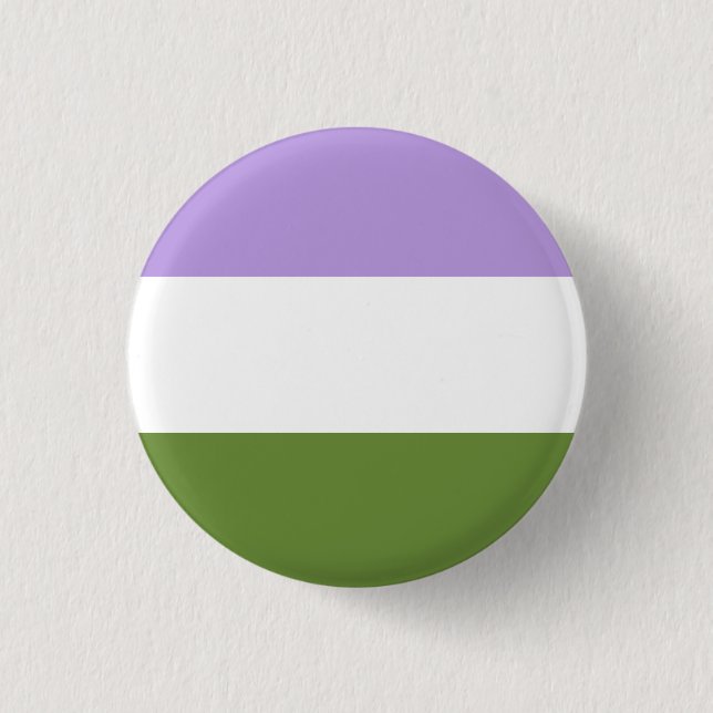 Genderqueer Pride Flag Abzeichen Button (Vorderseite)
