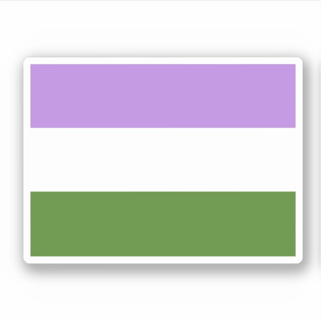 Genderqueer Pride Flag Aufkleber (Vorderseite)