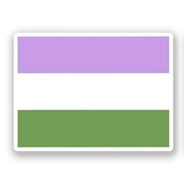 Genderqueer Pride Flag Aufkleber (Vorderseite)