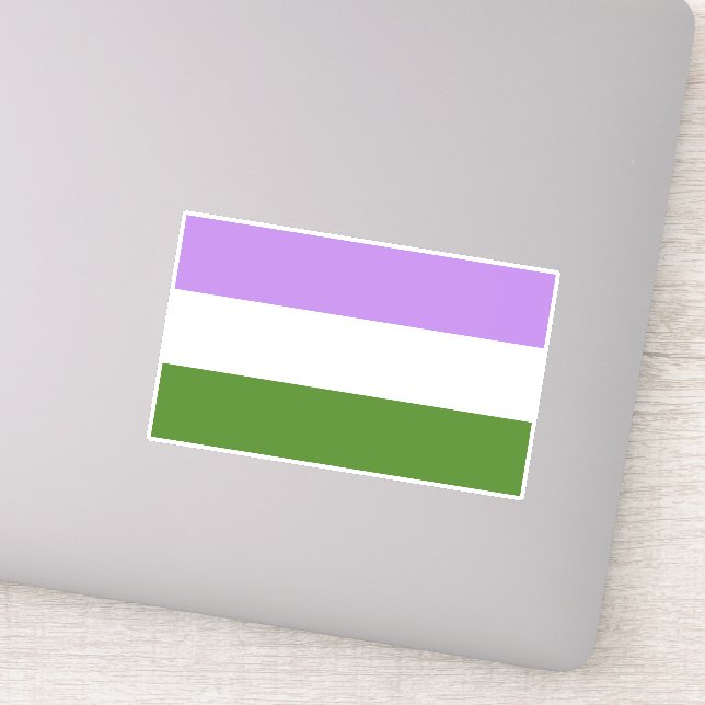 Genderqueer Pride Flag Aufkleber (Detail)