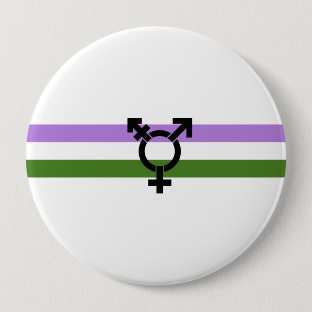 Genderqueer Pride Flag Button (Vorderseite)