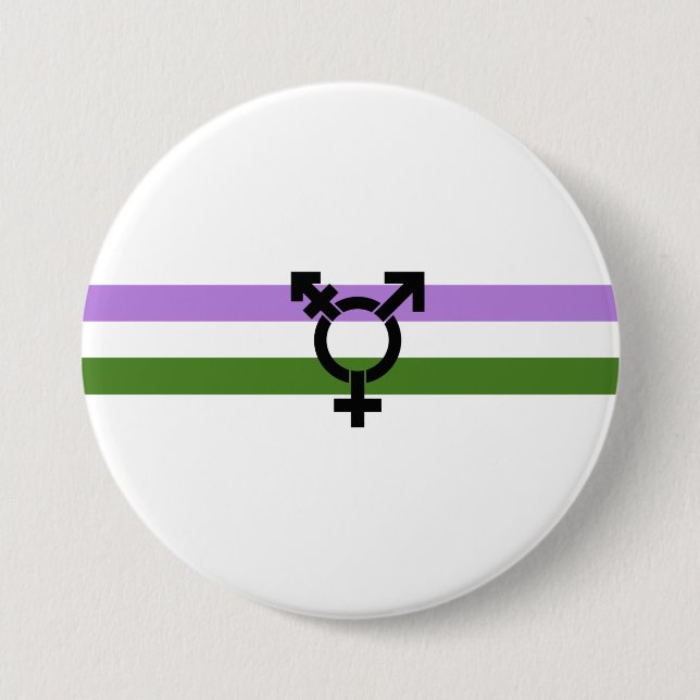 Genderqueer Pride Flag Button (Vorderseite)