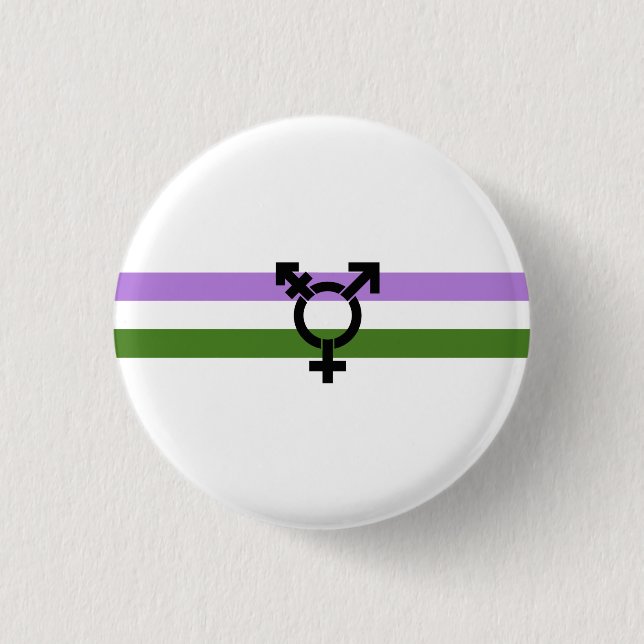 Genderqueer Pride Flag Button (Vorderseite)