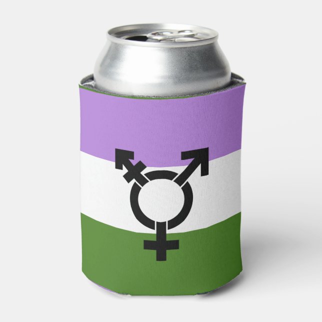 Genderqueer Pride Flag Dosenkühler (Kanne Vorderseite)