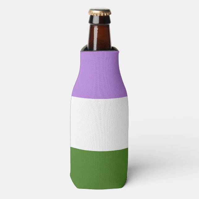 Genderqueer Pride Flag Flaschenkühler (Flaschenvorderseite)