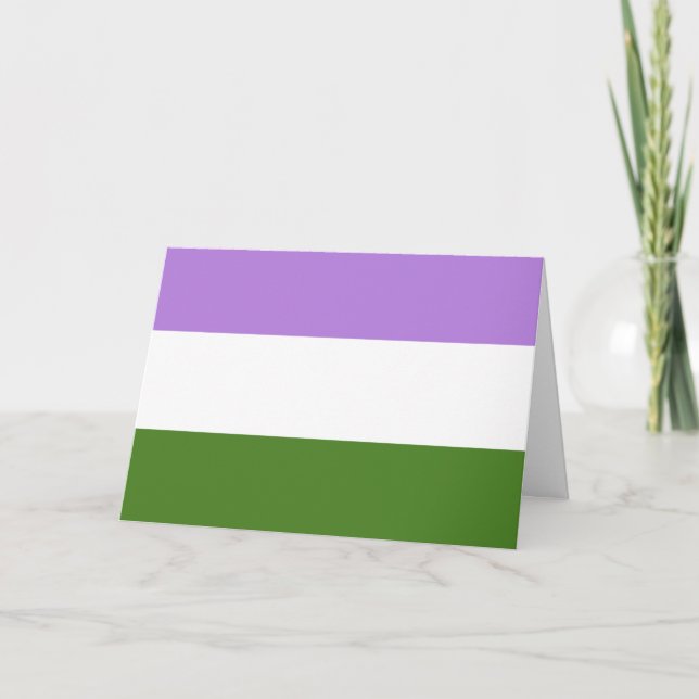 Genderqueer Pride Flag Karte (Vorderseite)