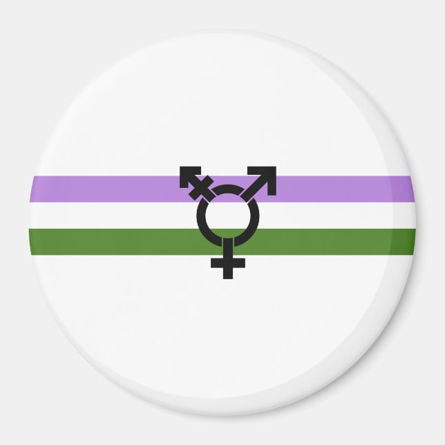Genderqueer Pride Flag Magnet (Vorne)