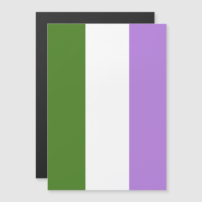 Genderqueer Pride Flag Magneteinladung (Vorne/Hinten)