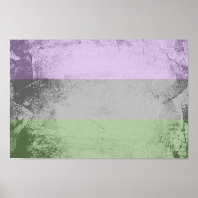 Genderqueer Pride Flag Poster (Vorne)