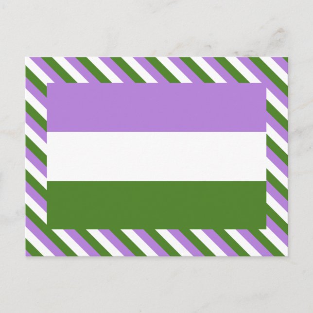 Genderqueer Pride Flag Postkarte (Vorderseite)