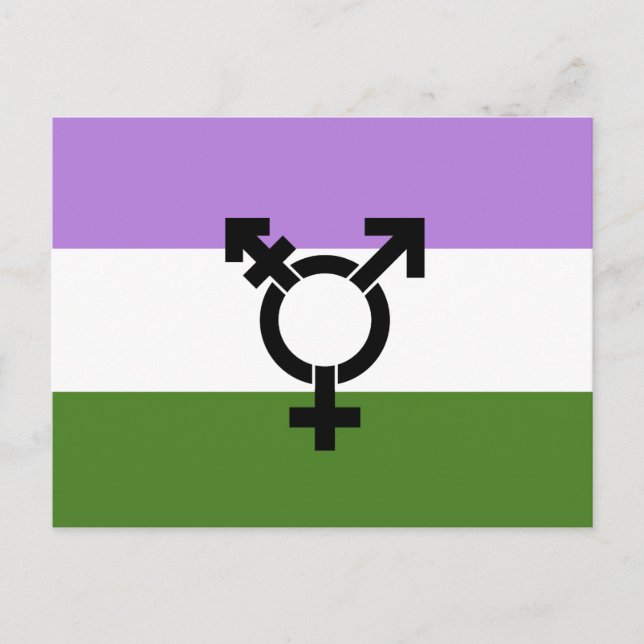 Genderqueer Pride Flag Postkarte (Vorderseite)