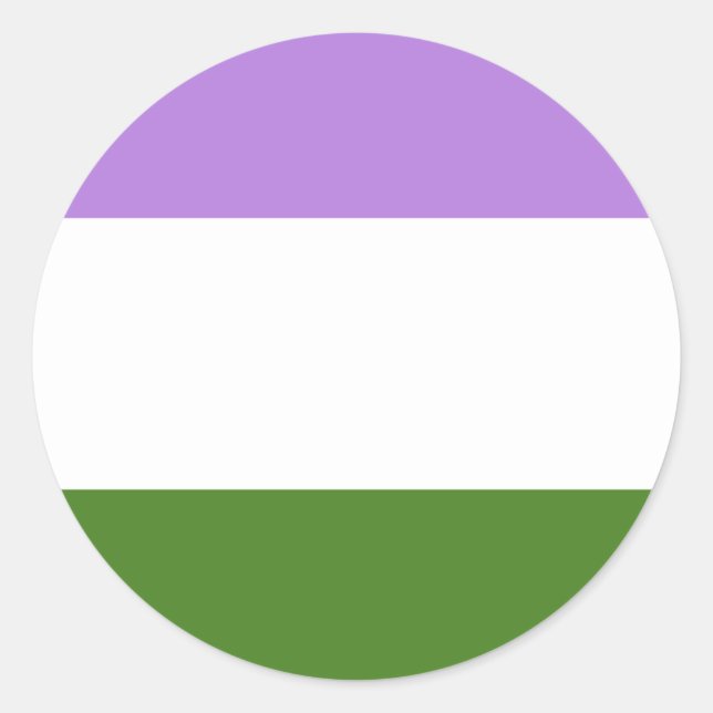 Genderqueer Pride Flag Runder Aufkleber (Vorderseite)
