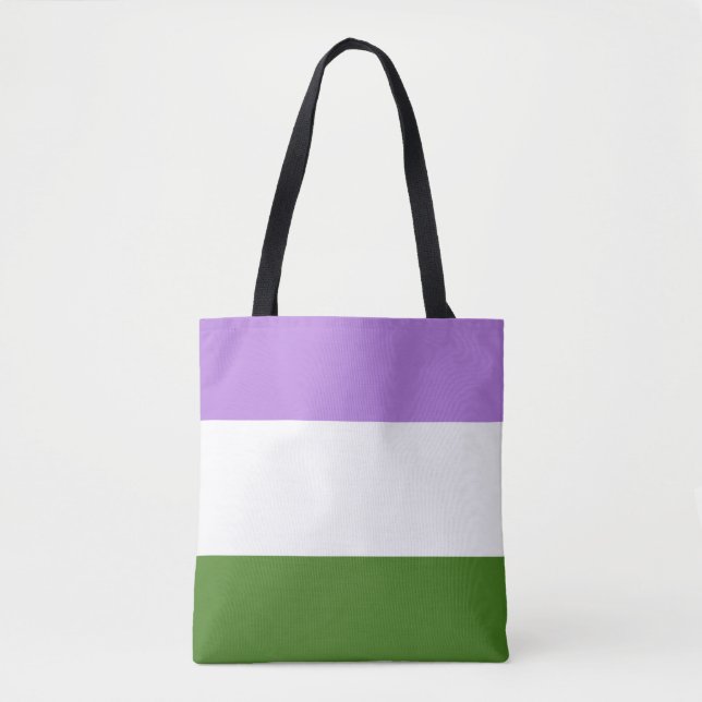 Genderqueer Pride Flag Tasche (Vorderseite)