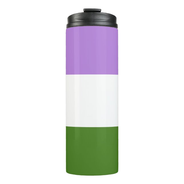 Genderqueer Pride Thermosbecher (Vorderseite)