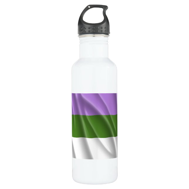 GENDERQUEER PRIDE TRINKFLASCHE (Vorderseite)