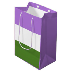 Genderqueer Stolz Flagge Medium Geschenktasche Mittlere Geschenktüte