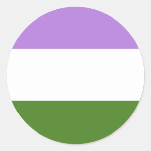 Genderqueer Stolz-Flaggen-Aufkleber Runder Aufkleber