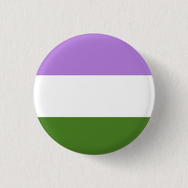 Genderqueer Stolz-Flaggenknopf Button (Vorderseite)