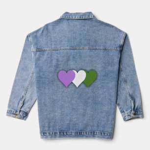 Genderqueer stolz Herz Jeansjacke