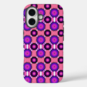 Genderqueer Stolz / rosa Spiegelbild Blume Muster iPhone 16 Hülle