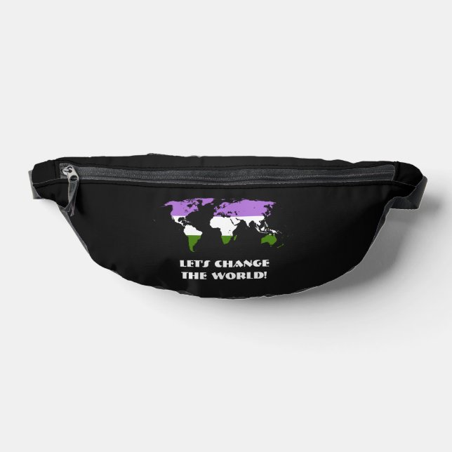 Genderqueer-Stolz-Weltkarte  Bauchtasche (Ablage )