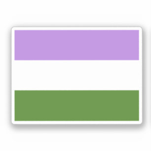 Genderqueer-Stolzflagge Aufkleber