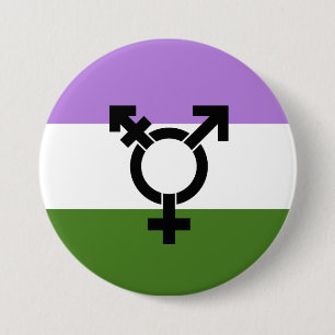Genderqueer-Stolzflagge Button