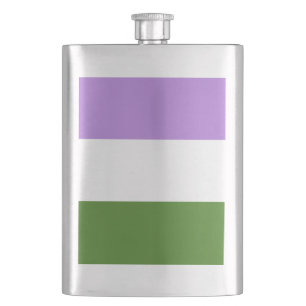 Genderqueer-Stolzflagge Flachmann