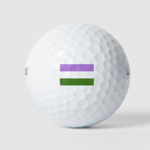 Genderqueer-Stolzflagge Golfball
