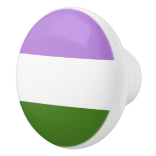 Genderqueer-Stolzflagge Keramikknauf