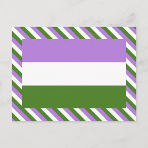 Genderqueer-Stolzflagge Postkarte