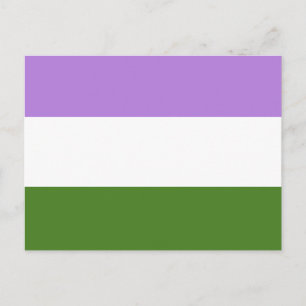 Genderqueer-Stolzflagge Postkarte