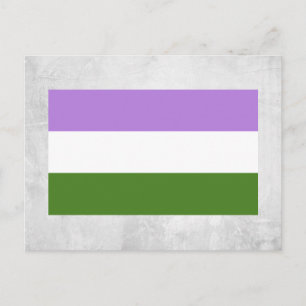 Genderqueer-Stolzflagge Postkarte