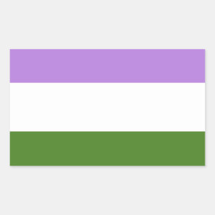 Genderqueer-Stolzflagge Rechteckiger Aufkleber