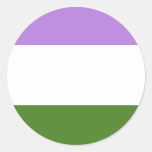 Genderqueer-Stolzflagge Runder Aufkleber