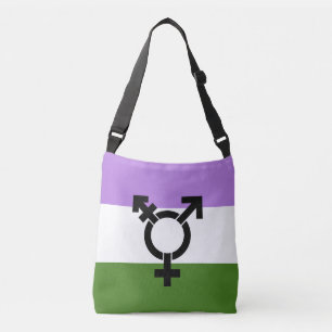 Genderqueer-Stolzflagge Tragetaschen Mit Langen Trägern