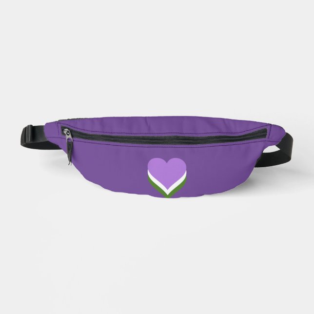 Genderqueer-Stolzherzen  Bauchtasche (Vorderseite)